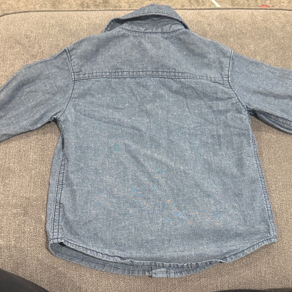 Carters 3T Blue Long Sleeve Button Down Shirt - Picture 5 of 5